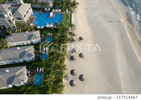Aerial view of Non Nuoc Beach in Da Nang, Vietnam Aerial view of Non Nuoc Beach in Da Nang, Vietnam 117314467