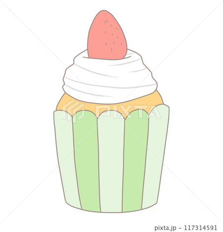 カップケーキ(いちご) 117314591