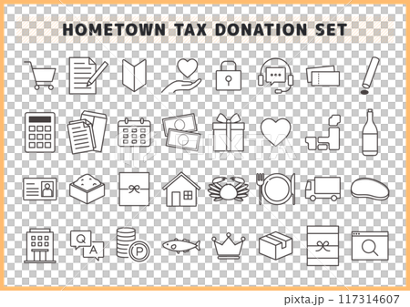 家鄉稅捐相關圖標集 家鄉稅捐相關圖標集 117314607