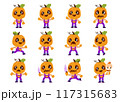 Halloween monster pumpkins, Funny pumpkin. Jack-o-lantern Holidays cartoon 117315683