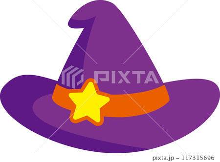 ハロウィンの紫色の魔女の帽子 ハロウィンの紫色の魔女の帽子 117315696