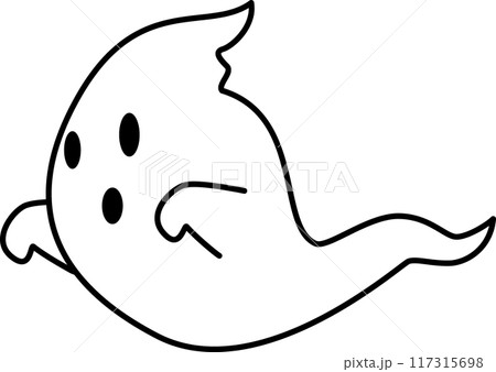ハロウィンの白いおばけ 117315698
