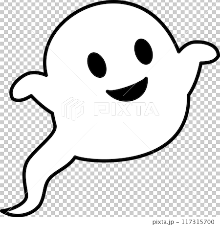 ハロウィンの白いおばけ 117315700