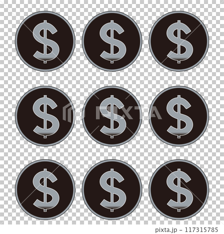Dollar sign free illustration silver Free material 117315785