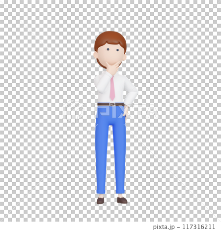 3DCG|考え事をしている日本の若いビジネスマン 3DCG|考え事をしている日本の若いビジネスマン 117316211