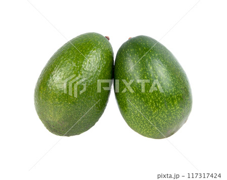 Fresh organic avocado isolated on the white. Tropical exotic food. Fresh organic avocado isolated on the white. Tropical exotic food. 117317424