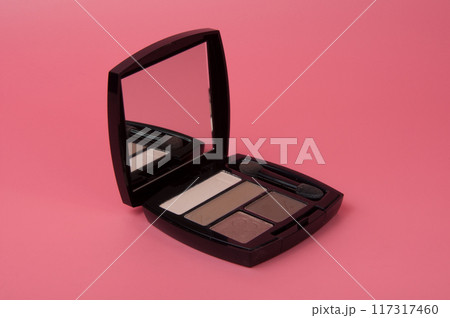 eyeshadow matte color palette on pink background eyeshadow matte color palette on pink background 117317460