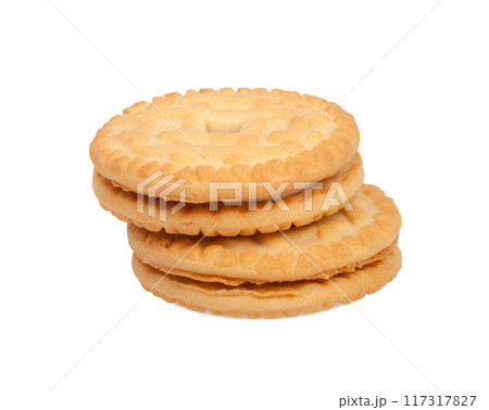 sandwich tasty cookies isolated on the white sandwich tasty cookies isolated on the white 117317827