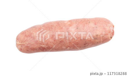 raw salsiccia sausage isolated on white background raw salsiccia sausage isolated on white background 117318288