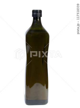 plastic bottle for oil isolated on the white plastic bottle for oil isolated on the white 117318339
