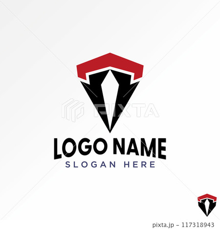 Logo design graphic concept creative premium vector stock letter initial T font badge automotive fast up arrow Related to monogram typography branding 117318943