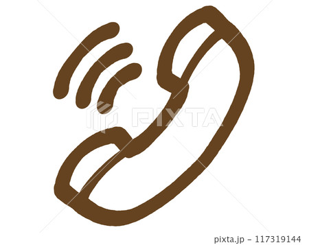 落書き風の黒電話イラスト素材 落書き風の黒電話イラスト素材 117319144