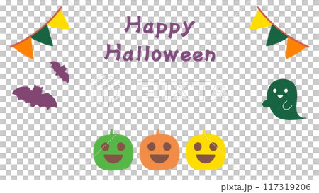 Simple and cute Halloween frame 117319206