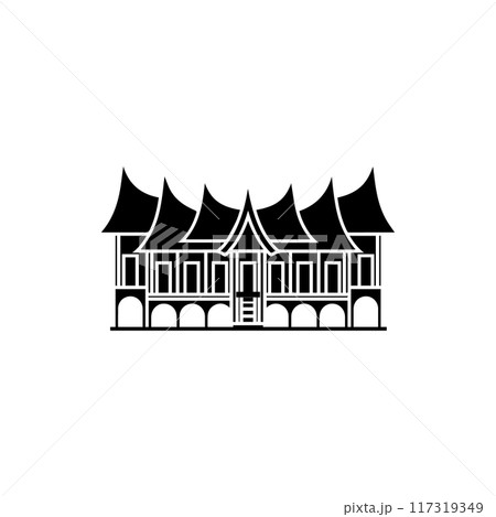 Minang traditional house icon vectors illustration symbol design Minang traditional house icon vectors illustration symbol design 117319349