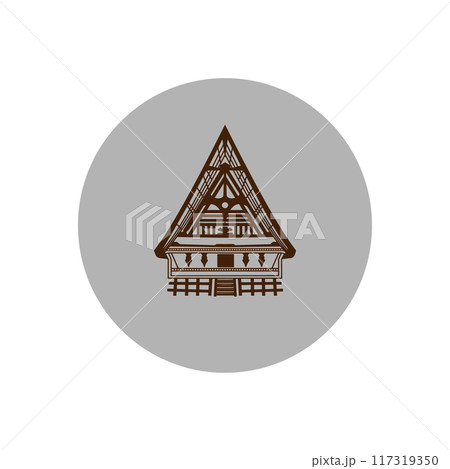 Medan traditional house icon vectors illustration 117319350