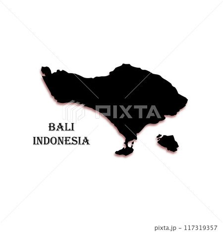 Map of the island of Bali, Indonesia vector illustration symbol design 117319357