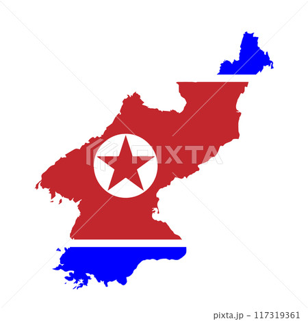 North Korea country map icon vectors illustration symbol design 117319361