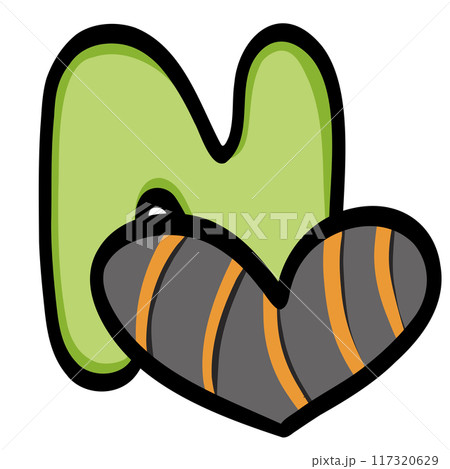 Uppercase Letter ABC A-Z halloween 117320629