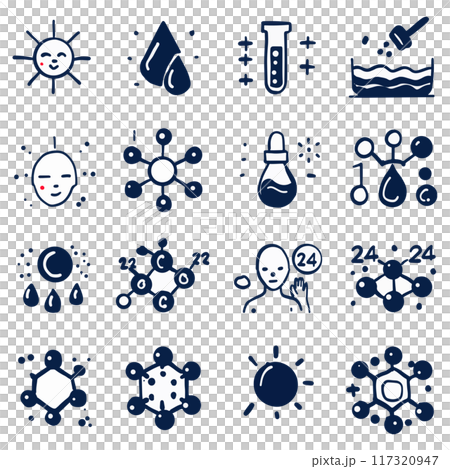 Skincare Science Essential Icons for Skin Health Skincare Science Essential Icons for Skin Health 117320947