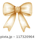 Classic Beige Ribbon Bow for Elegant Decorations 117320964