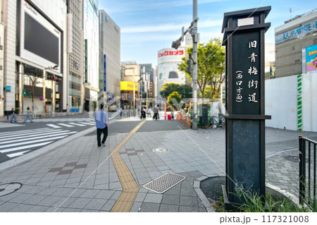 東京都新宿区新宿の 旧青梅街道、西口方面 117321008