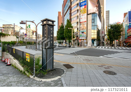東京都新宿区新宿の 旧青梅街道、西口方面 東京都新宿区新宿の 旧青梅街道、西口方面 117321011