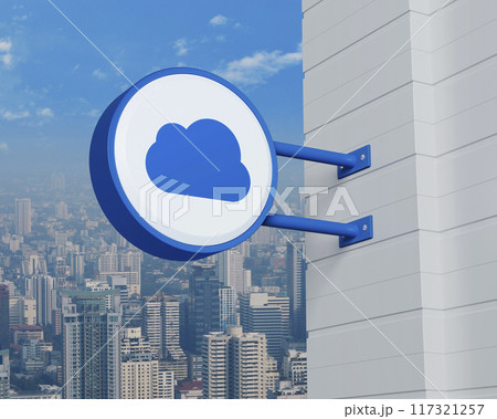 Technology cloud computing concept, 3D rendering Technology cloud computing concept, 3D rendering 117321257