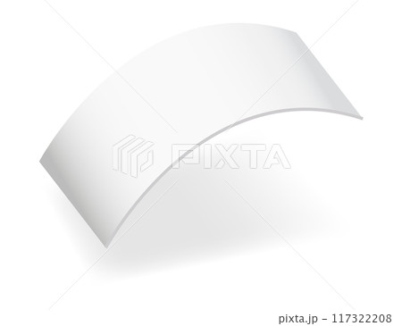 Blank payment check and receipts with shadow. Curved financial paper, purchase invoice. Buying, bill or calculate pay. Receipt the seller form 117322208