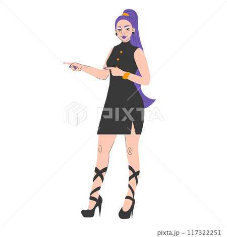 Beautiful woman pointing vector isolated Beautiful woman pointing vector isolated 117322251