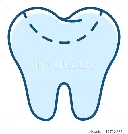 Dental filling icon vector isolated 117322254