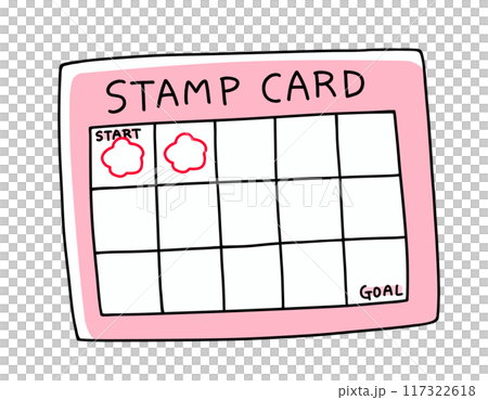 A simple and relaxed stamp card with solid colors 117322618