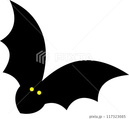 ハロウィンの飛ぶコウモリ 117323085