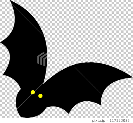ハロウィンの飛ぶコウモリ 117323085