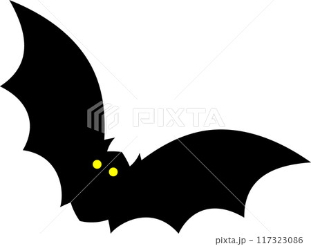 ハロウィンの飛ぶコウモリ 117323086