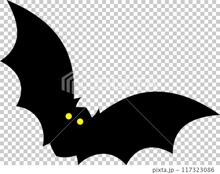 ハロウィンの飛ぶコウモリ 117323086