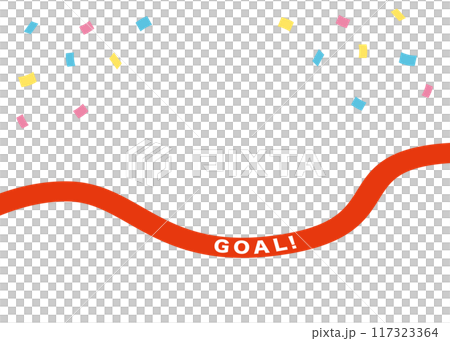 ゴールテープのイラスト ゴールテープのイラスト 117323364