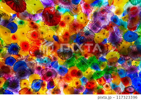 Blown glass ceiling in Las Vegas Bellagio hotel 117323396