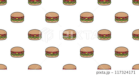 hamburger seamless pattern fast food vector doodle cartoon gift wrapping paper tile background repeat wallpaper illustration scarf isolated design hamburger seamless pattern fast food vector doodle cartoon gift wrapping paper tile background repeat wallpaper illustration scarf isolated design 117324171