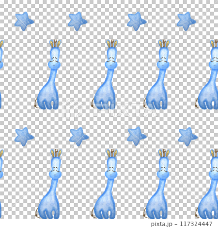 Seamless pattern with angel, lion, girafffe, cat, elephant clouds, moon and stars. Watercolor illustration. Creative childish texture for fabric, wrapping, textile, wallpaper, apparel. Seamless pattern with angel, lion, girafffe, cat, elephant clouds, moon and stars. Watercolor illustration. Creative childish texture for fabric, wrapping, textile, wallpaper, apparel. 117324447