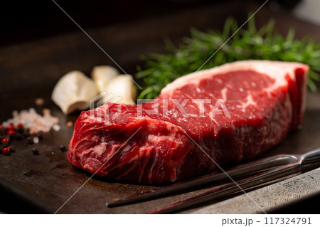 肉　BBQ　鉄板 117324791