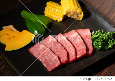 牛肉と野菜の盛り合わせ 牛肉と野菜の盛り合わせ 117324792