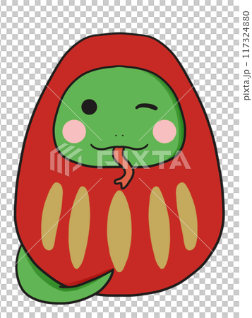 Snake Daruma (Pattern, Wink 1-2) 117324880