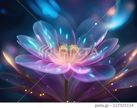 the image of a vibrant and colorful lotus flower 117325114