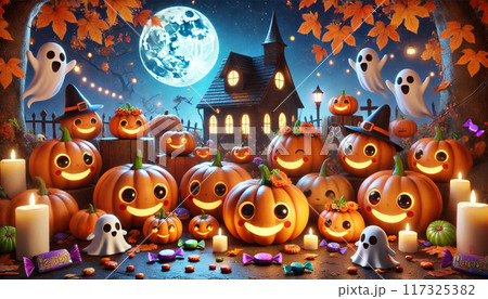 ハロウィンのAI生成画像 ハロウィンのAI生成画像 117325382