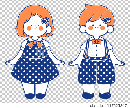 A smiling girl and a boy A smiling girl and a boy 117325847