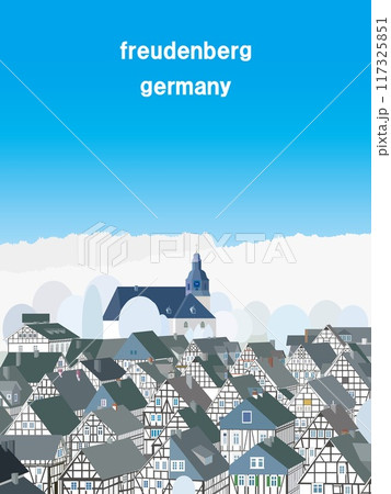 フロイデンベルク　freudenberg　ドイツ　germany　冬風景 117325851