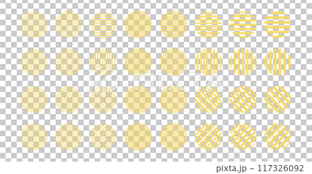 ストライプ・ボーダー模様のベクターイラストセット　Striped pattern isolated 117326092