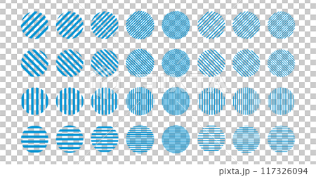ストライプ模様のベクターイラストセット　Striped pattern isolated 117326094
