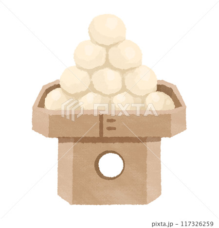 お月見団子　(テクスチャ有り) 117326259