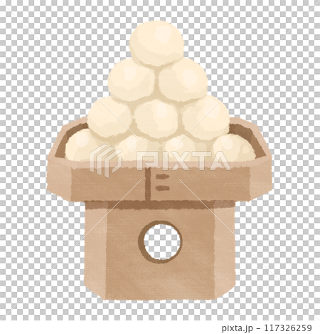 お月見団子　(テクスチャ有り) 117326259